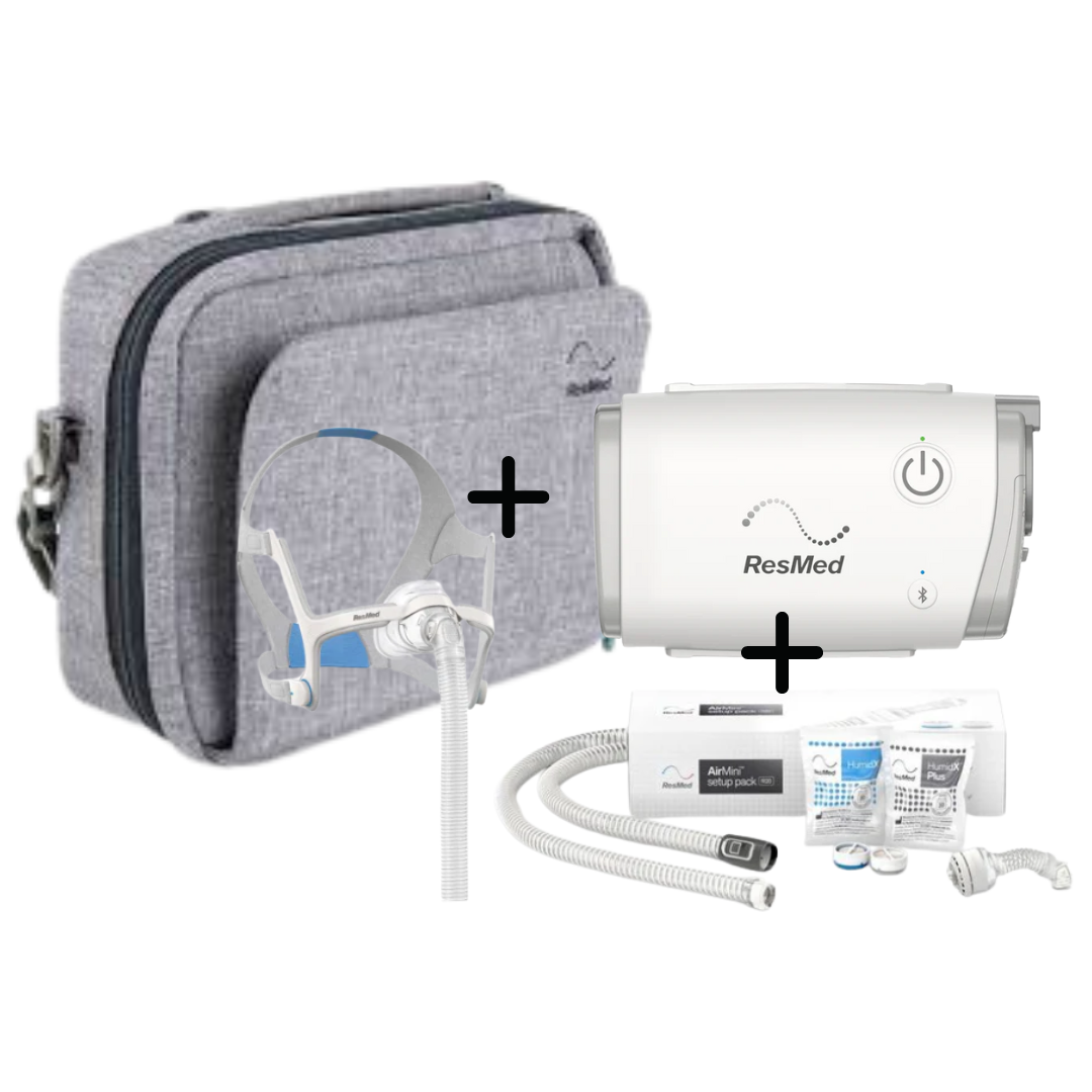 TRAVEL PACK : AIR MINI RESMED + MASK AIRFIT N20 + N20 SET UP PACK